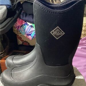 Muk Luks Kids Black Waterproof Pull-On Rain & Snow Boots